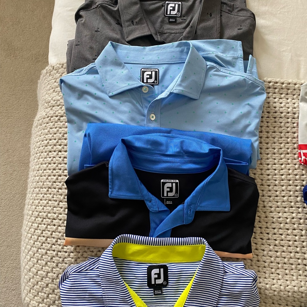 Footjoy men’s xl golf shirts sold as 4
